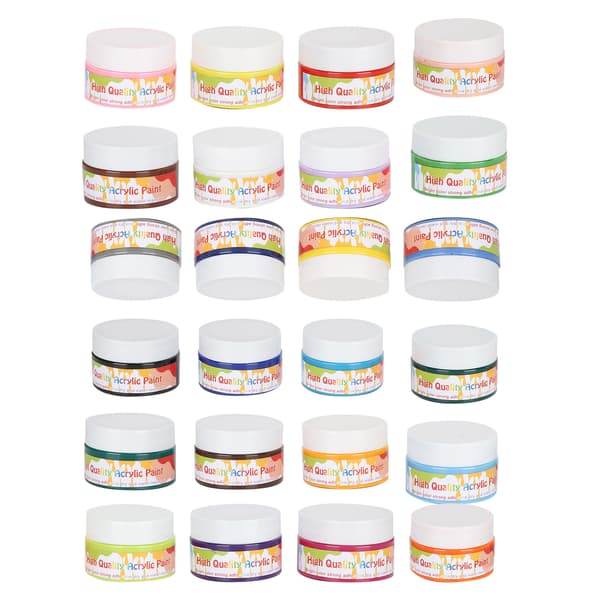 24 färger professionell akrylfärg set DIY ritning måleri pigment konstnär väggfärg