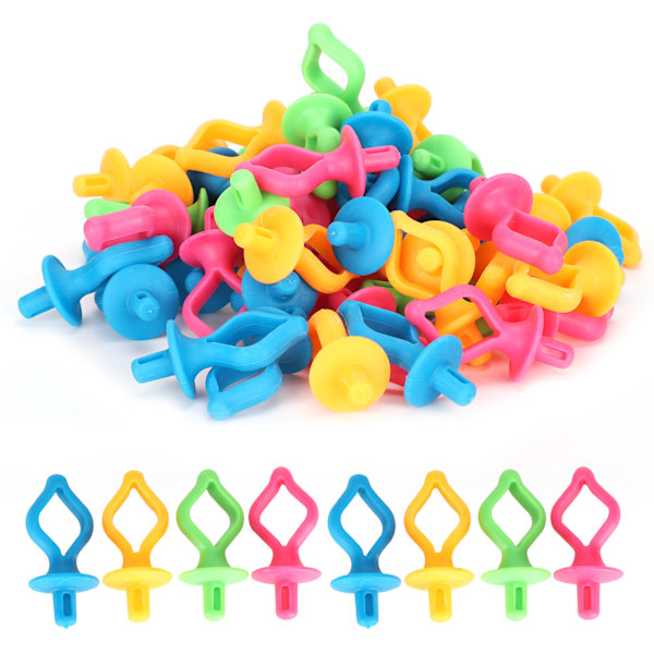 60 stk. Bobbin Fixing Clip Spole Silikon AntiDrop Nippelformet Syning Broderi