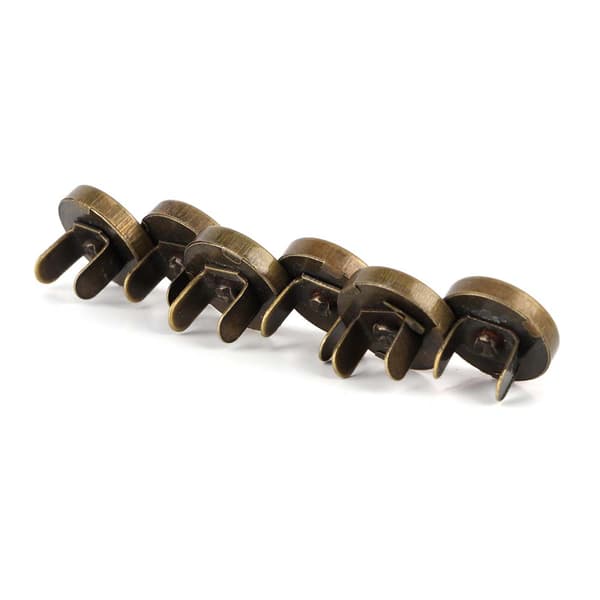 50 stk Metall Magnetiske Trykknapper Runde Knapp Spenne Klær Tilbehør (bronse)