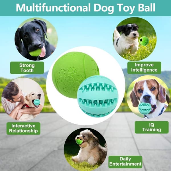 Hunde Pusleleker Ball 2PACK Ikke-giftig Holdbar Interaktiv Hund