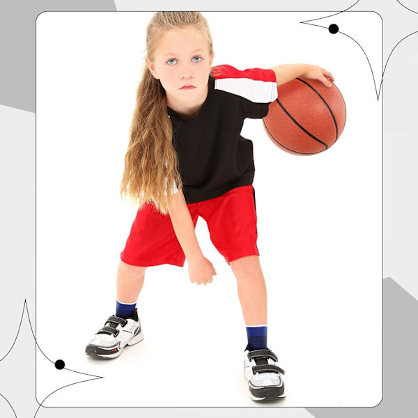 4 stycken/2 par barns ankelstöd kompressionsstrumpor för barn elastiska barn kompressionsstrumpor stickade ankelstöd stöd ankelstrumpa för jogging R Black Dark Blue 5-10 Years