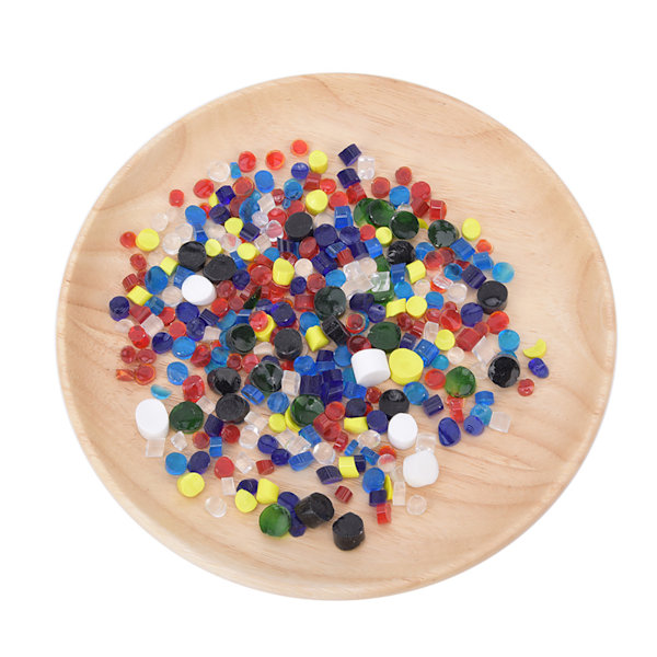 Millefiori glas blandad färg termisk smältning färgad glasyr för dekoration smält glas block kit 100g