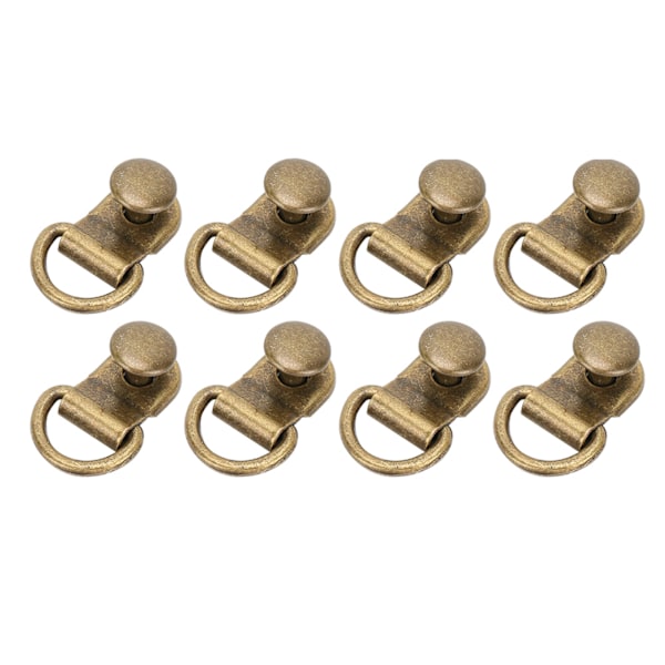100 sæt snørebånds-øje med D-ring og spænde i messing til sko, lædertasker, gør-det-selv-nitteværktøj, bronze, 9x14mm