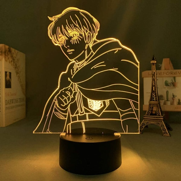 Attack on Titan Armin Arlert lampe Anime Lys 3D LED Natt L