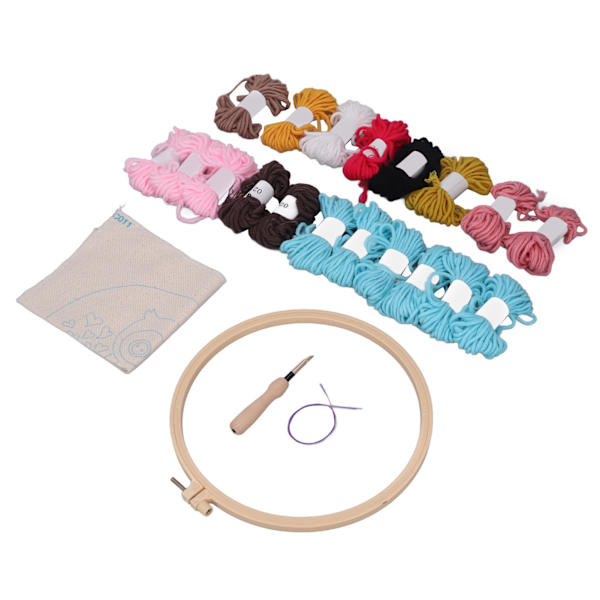 Uggla Punch Needle Kit Rosa Uggla Mönster Handcraft DIY Broderi Korsstygn DIY Punch Needle Kit för Nybörjare Barn