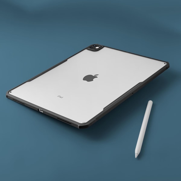 TineeOwl iPad Pro 13 Skal (2024) M4, Ultratunt Matt Klart Skal, Stöder Apple Pencil Laddning, TPU Stötfångare (Matt Baksida/Svart, Pro Matte Back ipad pro13（2024）