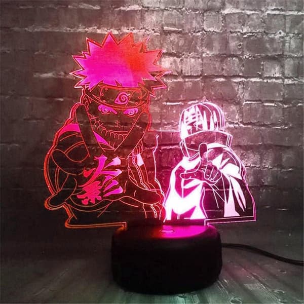 Naruto Kakashi Uchiha Sasuke 3D Illusion Natlampe Sm