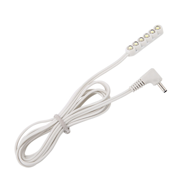 0,3W 6-LED arbejdslampe til symaskine Justerbar magnetisk baselampe CN stik 220V