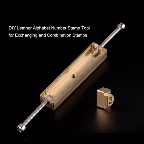 DIY Läder Alfabet Nummer Stämpel Verktyg för Utbyte och Kombination Stämplar