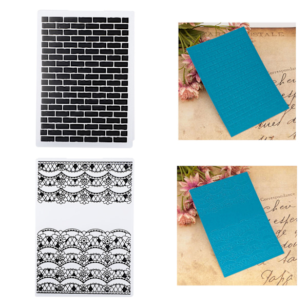 4 kpl muovikuviointikansiot DIY kortinvalmistus Scrapbooking kohokuvioitu malli paperikäsityötyökalut