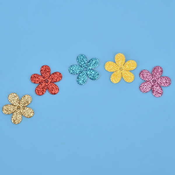100 st färgglada dekorationsplaster Trim Applique DIY syplåster klädtillbehör (typ D)