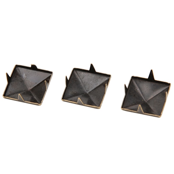 100 st fyrkantiga pyramidpunknitar 4 klor metallnitar för armband kläder skor handväska brons 15 mm