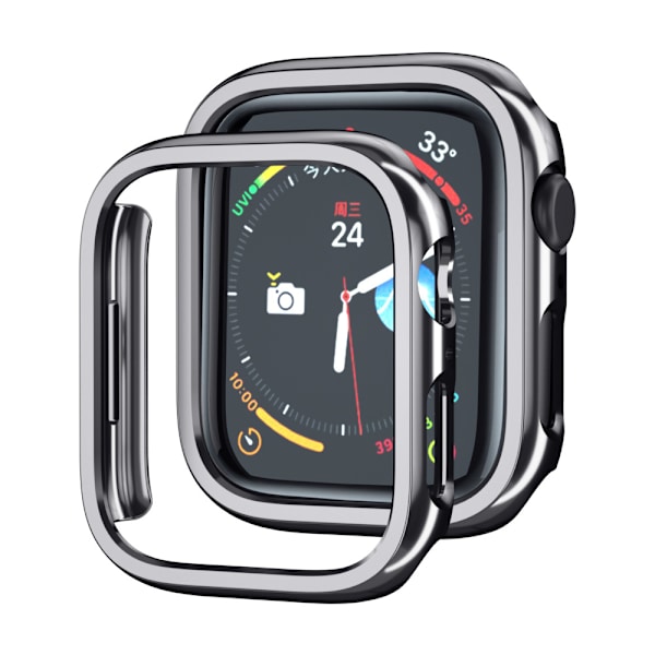 2-pak Kompatibel for Apple Watch Case 45mm [INGEN Skjermbeskytter] Series 7 Hard PC Bumper Case Beskyttende Dekselramme
