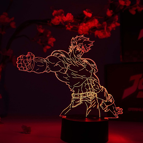 Jonathan Joestar Otaku Lampe – JoJo's Bizarre Adventure – Anime Lampe Figur Natlampe, 16 Farver RGB LED