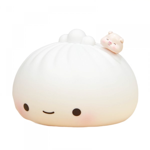 Söt Dumpling-lampa USB-laddningsbar Silikon Squishy Light