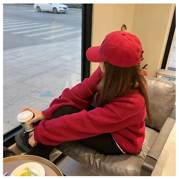 Hat, Baseball Cap, Bomuldsvask, CA Bogstav, Blød Top, Versati Red