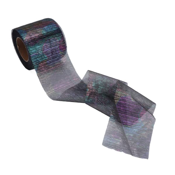 Tulle Rull Symfoni Linje Mesh Rull Manuell DIY Hodeplagg Sløyfe Mesh Stoff Tilbehør Svart