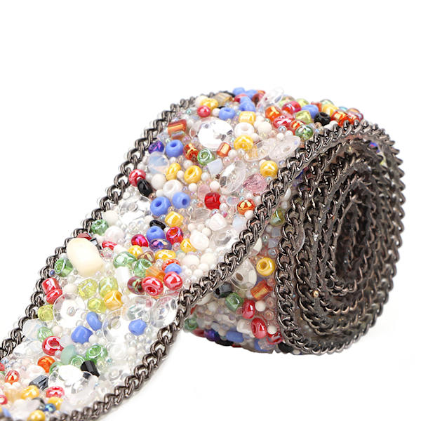 2,5 cm DIY diamantnett wrap rull krystallrhinestones kjede trim bånd dekorasjon (#04)