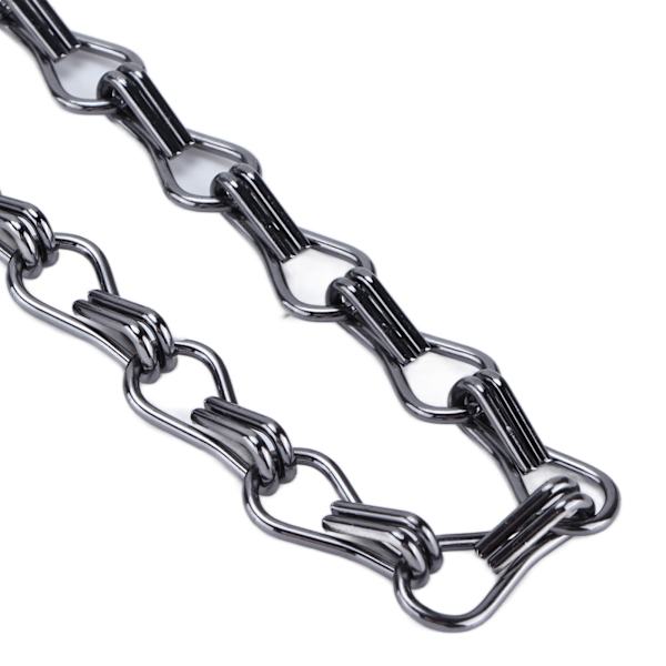 2 stk. Hengekjede En Meter Rustfritt Antikorrosjon Praktisk Montering Lysarmatur Kjede for DIY Fuglematere Gray