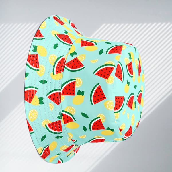 Frukt hatt unisex print hink hatt, sommar rese hink hatt, C