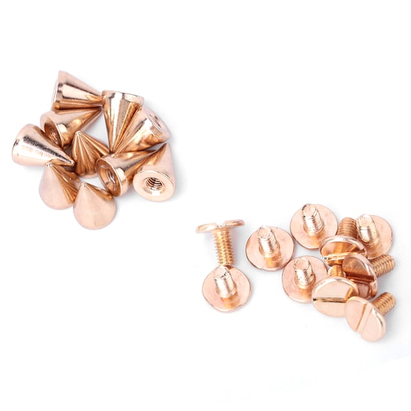 50 st 7*10 mm kula spikar punk nitar läderhantverk nitar DIY kläddekoration (guld)