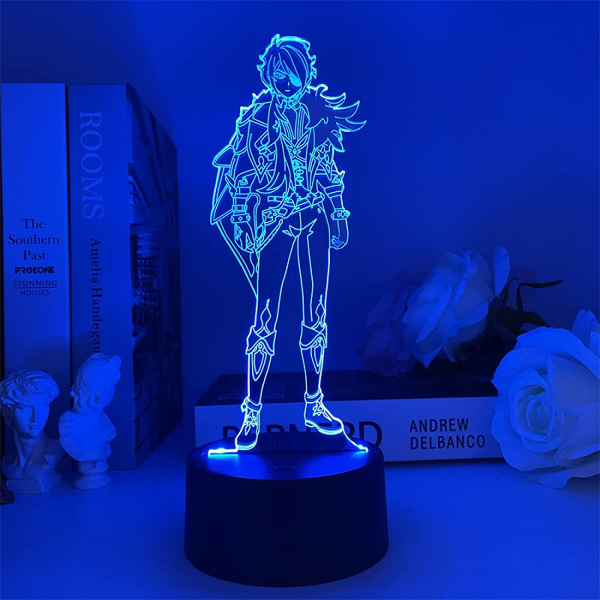 3D-lampa för Kid Genshin Impact Kaeya Cosplay Night Light 3D