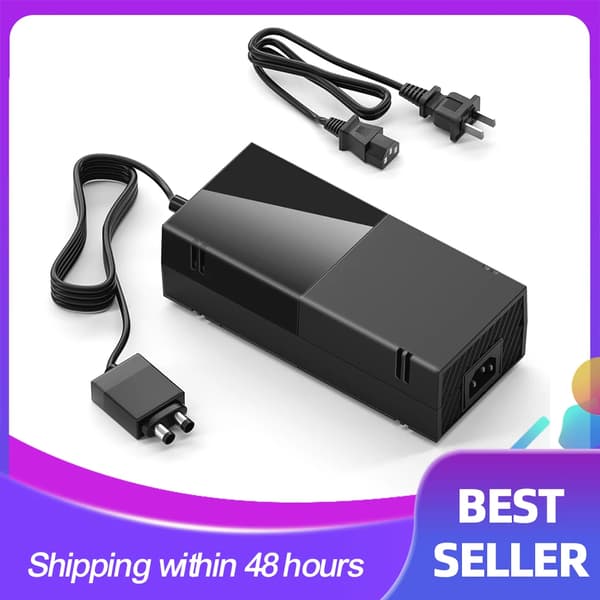 Strömadapter för Xbox One,   Ac-adapter för Xbox One, bra laddningstillbehörskit med kabel för Xbox One- A