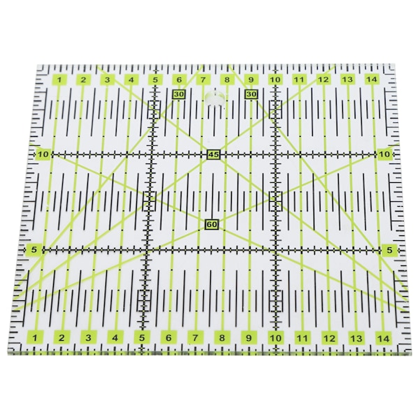 Akryl Quilters Lineal Dobbelt Fargede Rutenett Linjer Klar Merke Firkant Quilting Sy Lineal