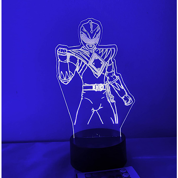 Power Rangers 3D LED-nattlampa