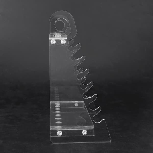 Organisk glas trapetsformad pipettställ med 1,5 cm hålsdiameter