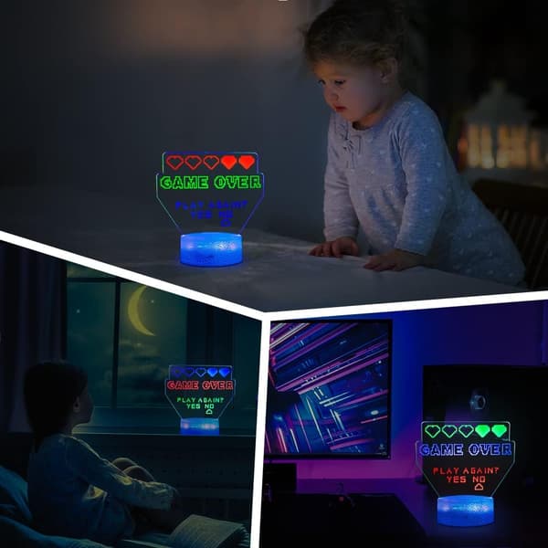 3 i 1 Uppgraderad Game Over Spel Dekor för Pojkrum, Multi-