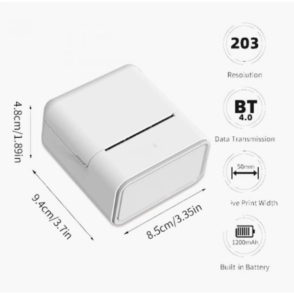 Trådlös bärbar fickstorlekstermisk skrivare-A032