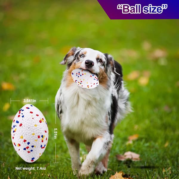 Dotpet Hund Leksak Boll, Interaktiv Elastisk Hundboll, Hållbar D