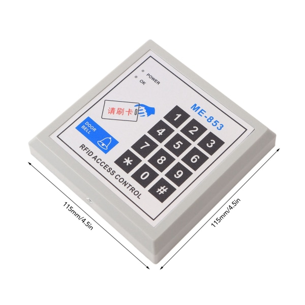 Adgangskontroll maskin-ID Enkeldørs ledningspassord Kortsikkerhet Adgangskontrollmaskin