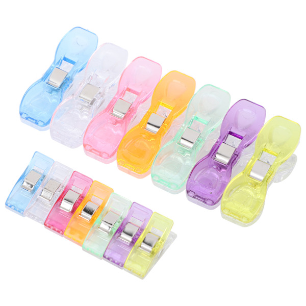 100 stk Quilting Clips Plast Små Fargerike Hemming Clips PatchWork Sytilbehør