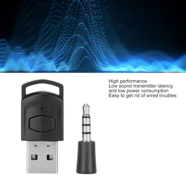 Bluetooth 5.0 lydtransmitter Profesjonell Plug and Play Trådløs BT lydtransmitter for PC for PS5 for Switch