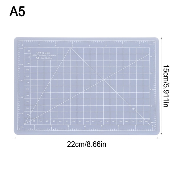 Genomskinlig skärmatta halkfri skärbräda handgjort verktyg icke-reflekterande för gummistämpel A5