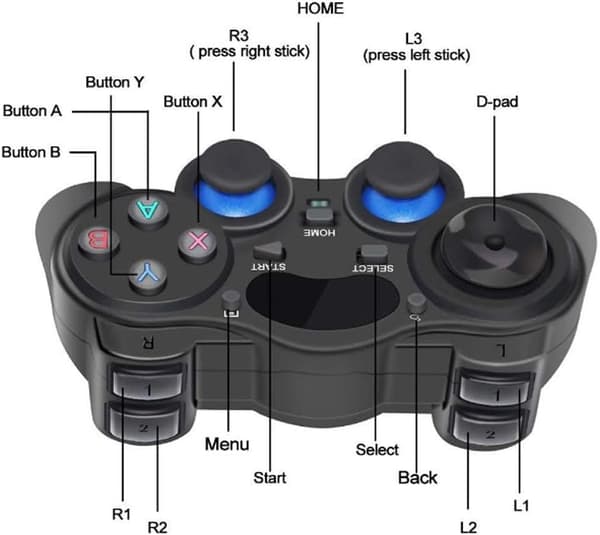 USB Trådløs Gaming Controller Gamepad til PC/Laptop Computer