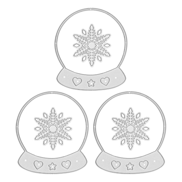 Embossing Cutting Dies Carbon Steel Crystal Ball Snowflake Shape Cuts for DIY Scrapbook Craft