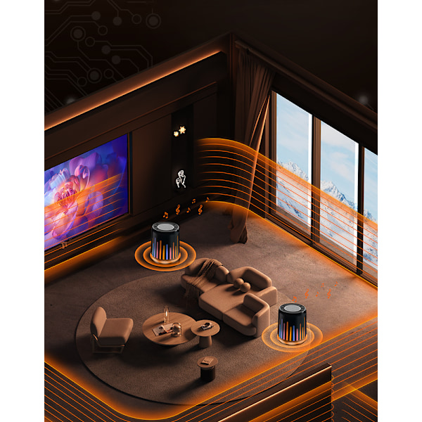 Kannettava Bluetooth-kaiutin, langaton kaiutin RGB LED L