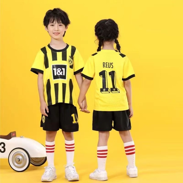 NO10 Barn Sportkläder  pojkar springa sportkläder Fotbollströja Set Fotbollsuniformer Andningsbara Barnfotbollströjor Set sets13-2pcs size28 (145-150cm)