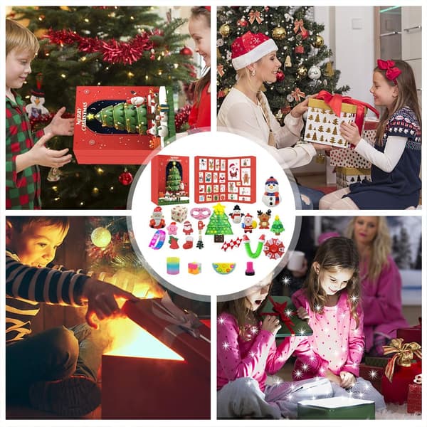 Jule-adventskalender med 24 rum, sensorisk fidget-legetøj til børn med særlige behov