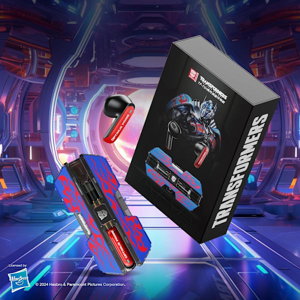 Transformers TF-T01 True Wireless Earbuds Bluetooth 5.4 Hodetelefoner Bass Stereo Øretelefoner, Bluetooth Ørepropp i Øret Støydempende Mikrofon, 60H Spilletid Optimus Prime