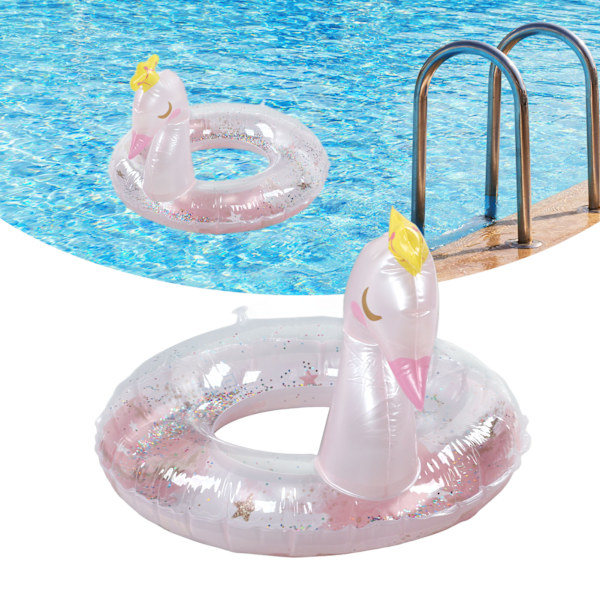 Uppblåsbar simring med paljetter förtjockad PVC barn pool flytring sommar strandleksak