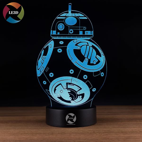 3D Optisk Illusions Natlampe - 7 LED Farveskiftende Lampe