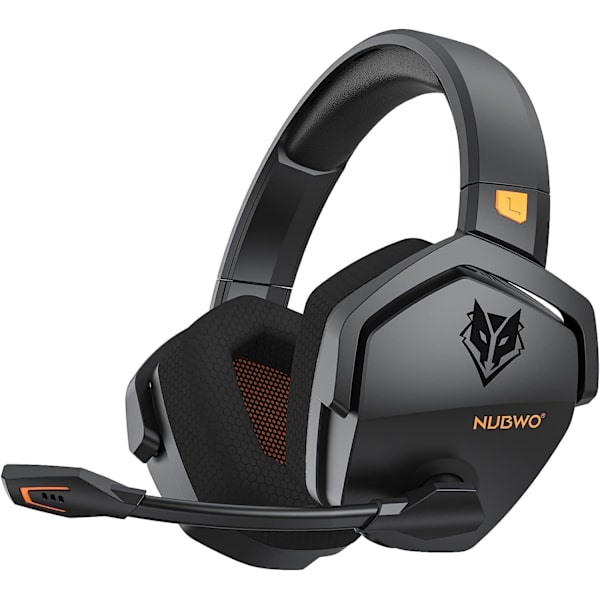 G06 Trådløst dobbelt gaming-headset med mikrofon for PS5, PS4, PC, mobil, Switch: 2,4 GHz trådløs + Bluetooth - 100 timers batteri - 50 mm drivere - Oran Orange