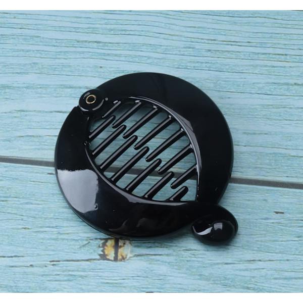 2 kpl Pieni Banaani Hiukset Klipsi Kampa Muoti Lukitus Pyöreä Muovi Fishtail Hiukset Klipsi Grips Poninhäntä Haltija Black and Brown