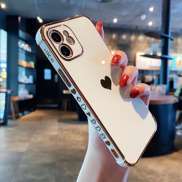 Kompatibel med iPhone Xs Max Deksel Søt, Luksuriøs Elektroplettering