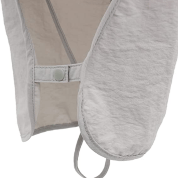 Fiskehat med UPF50+ solbeskyttelse til mænd og kvinder, lang klap, hurtigtørrende mesh Grey