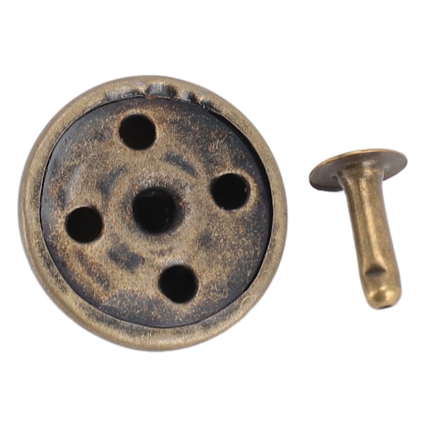 100 sæt svampe nitter stud 22mm DIY jern kegle pigge og nitter svampe spids hoved nitte stud til reparation tasker sko bronze